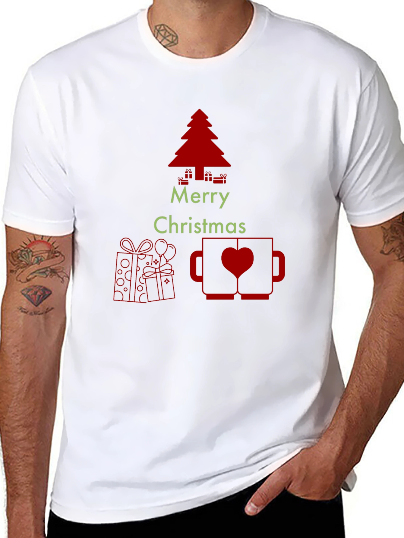 Festive Merry Christmas Graphic Tee