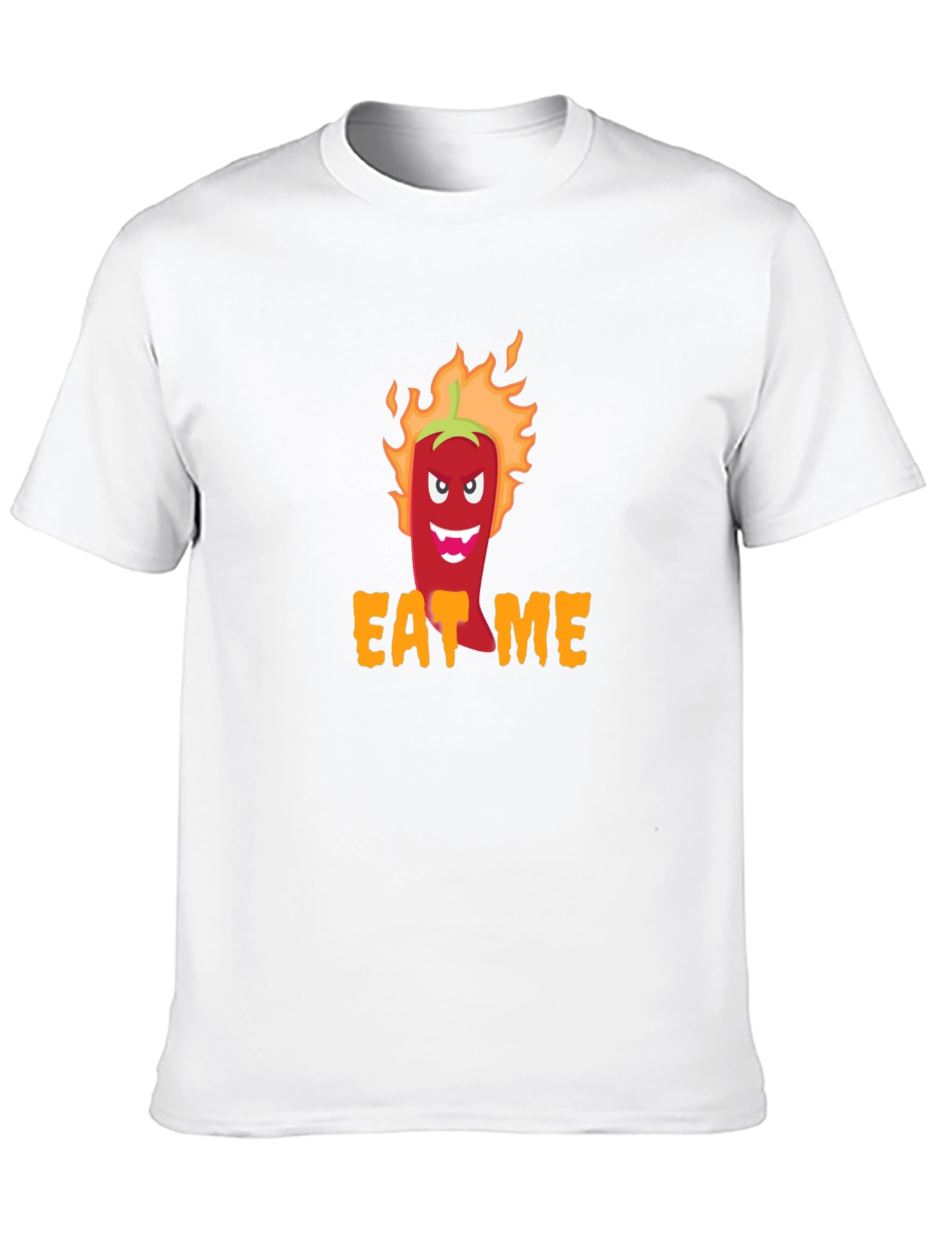 Eat Me Spicy Pepper Graphic Tee - Black T-Shirt