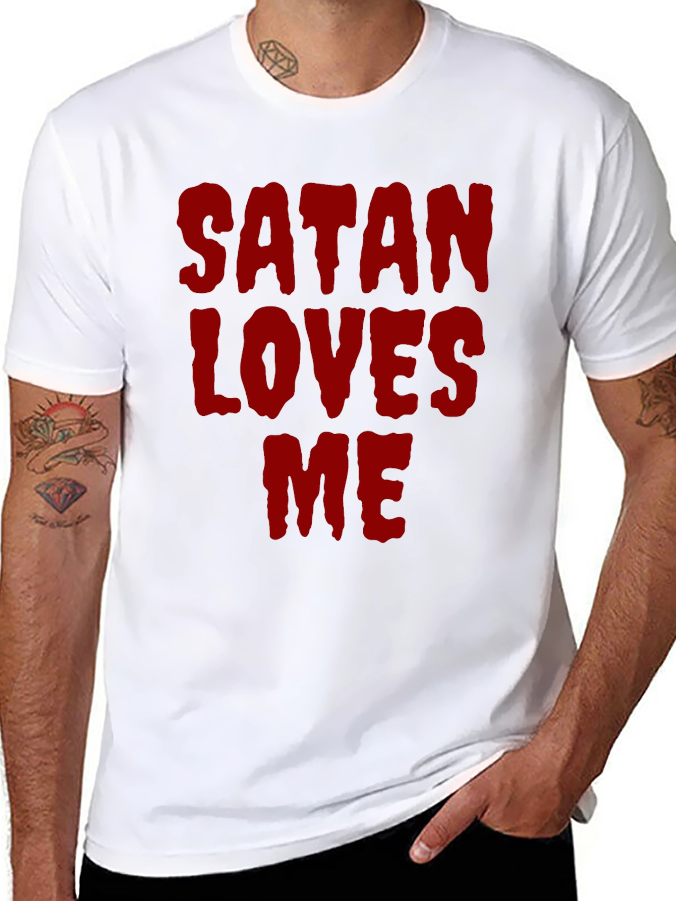 Satan Loves Me Graphic T-Shirt
