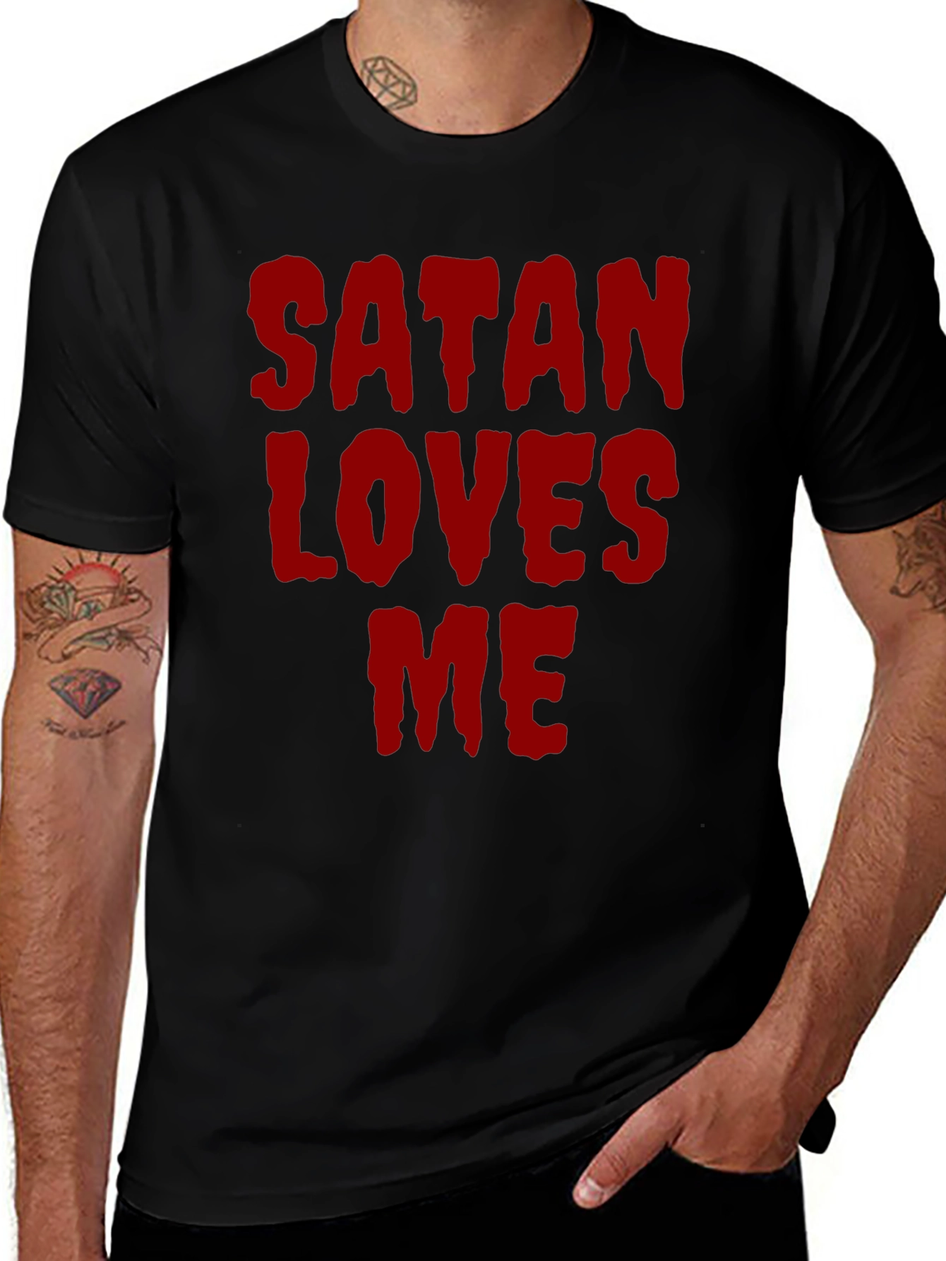 Satan Loves Me Graphic T-Shirt