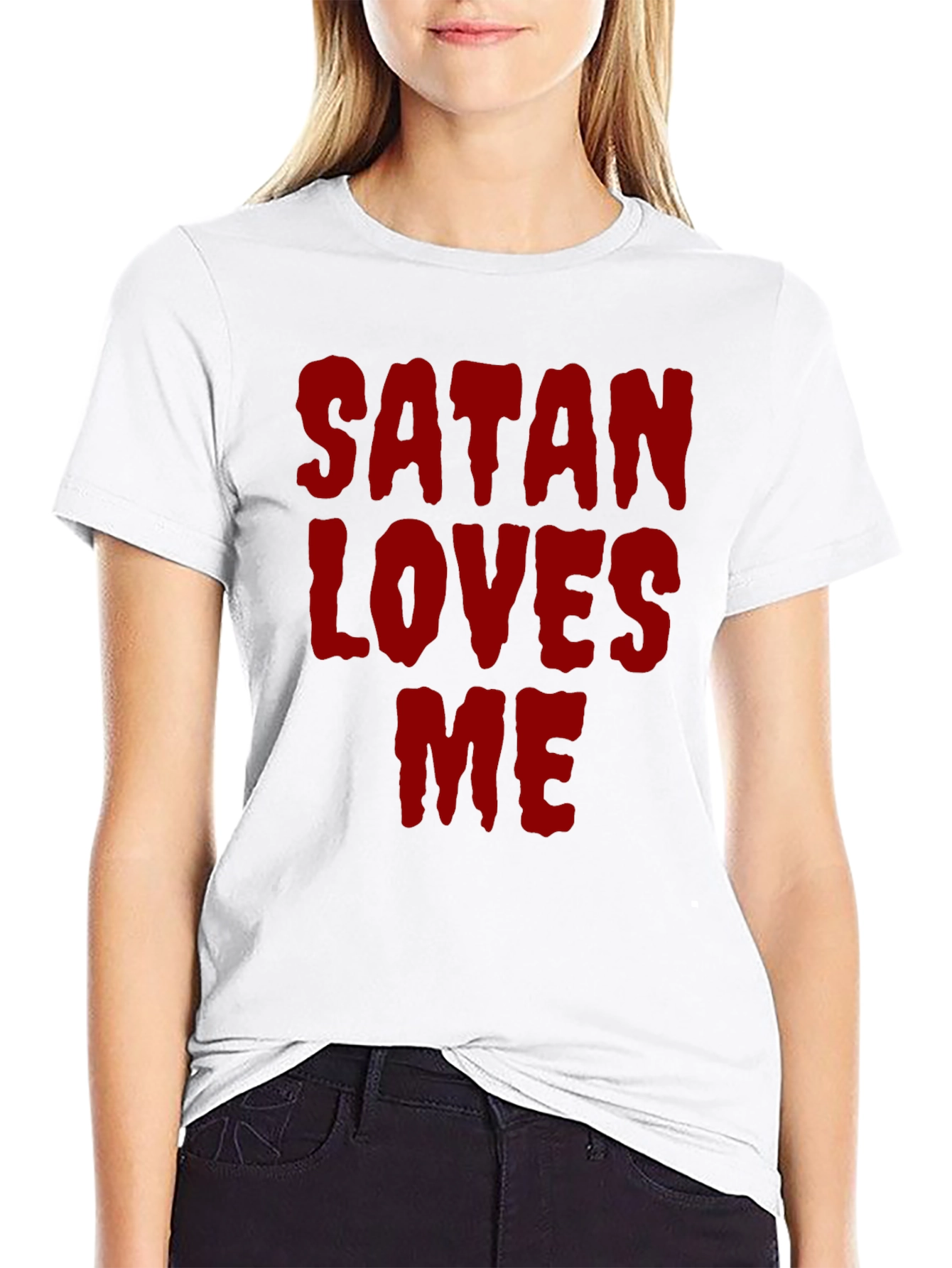 Satan Loves Me Graphic T-Shirt