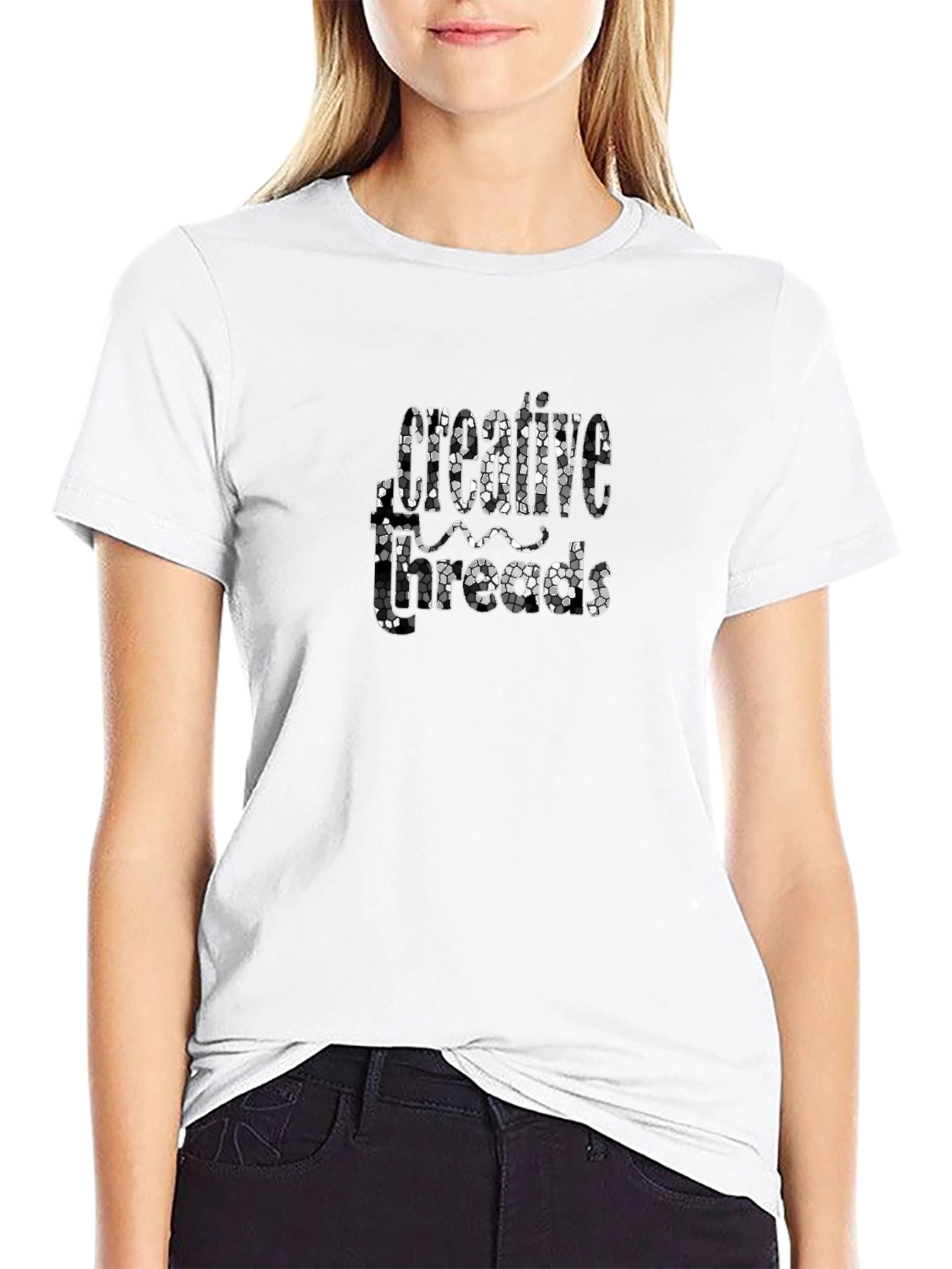 Creative Threads Black Graphic Tee