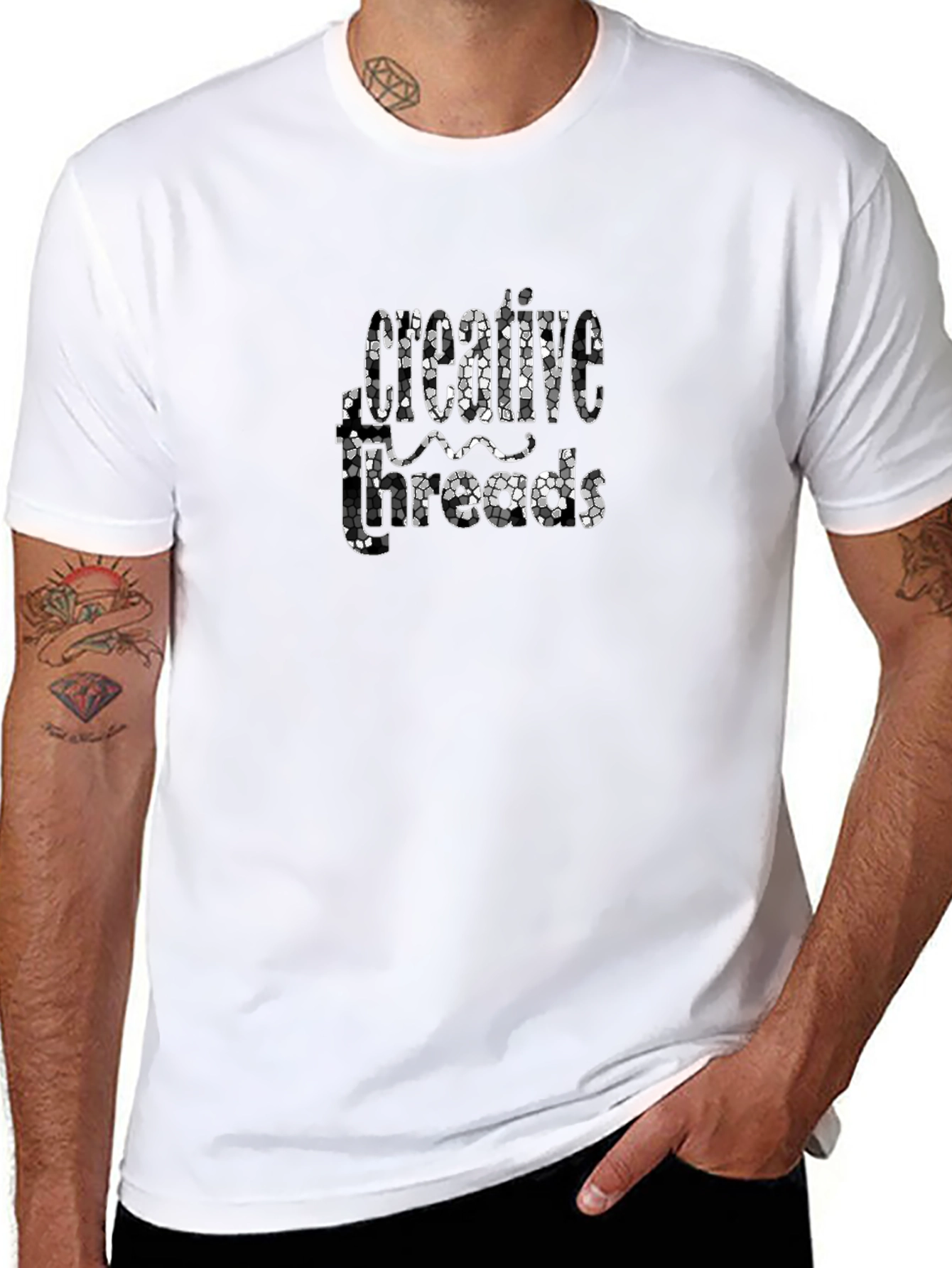 Creative Threads Black Graphic Tee