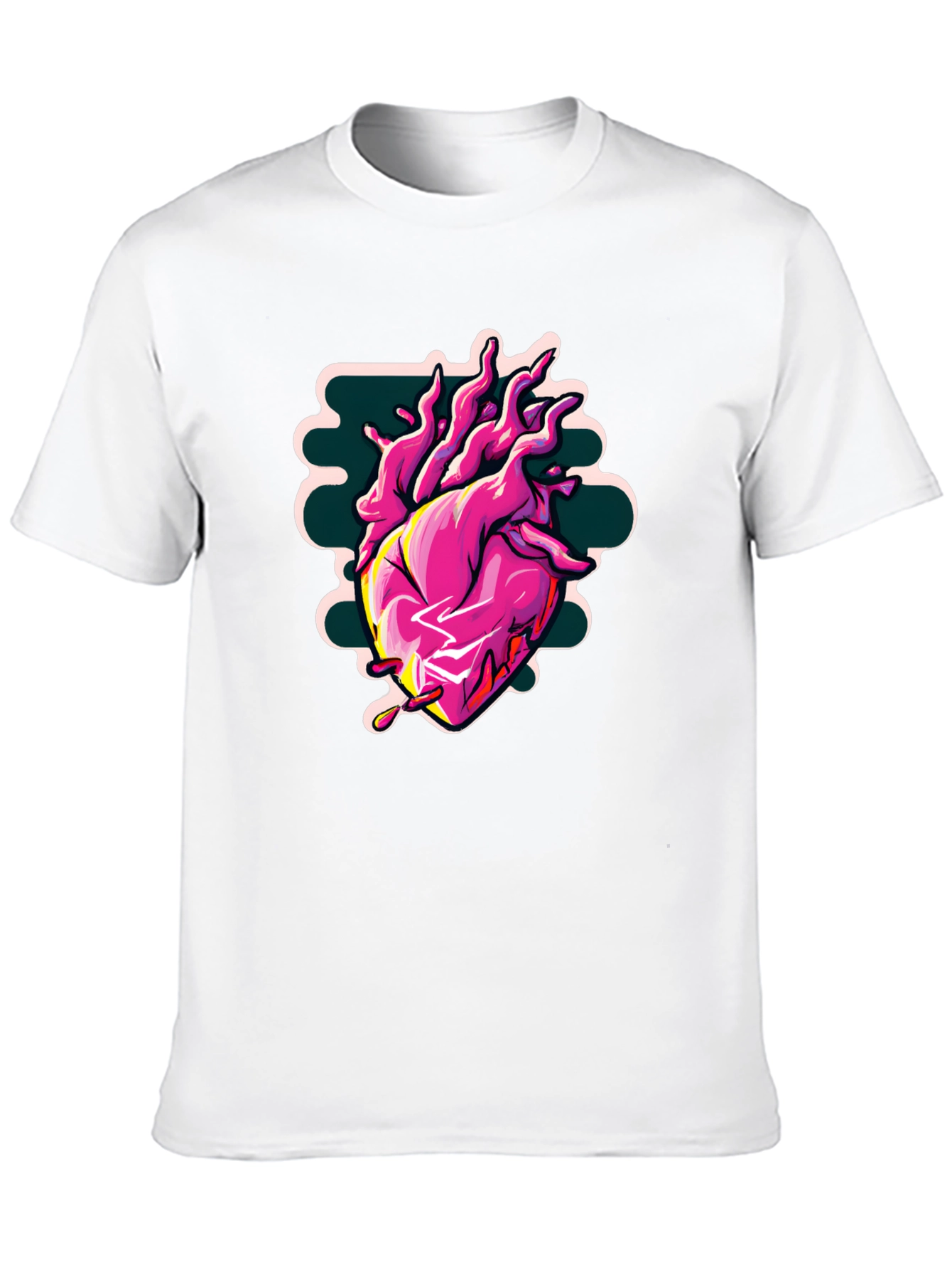 Anatomical Heart Graphic Tee - Cool Black Shirt