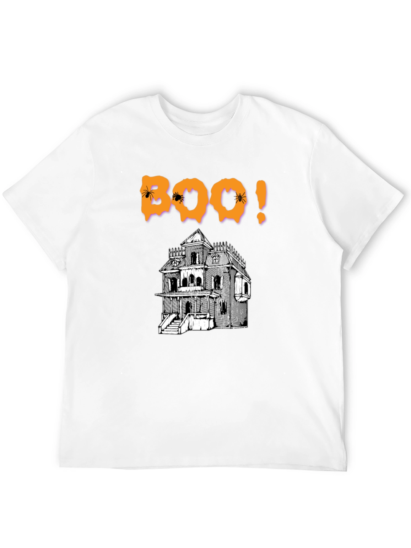 Halloween Boo Haunted House Graphic T-Shirt
