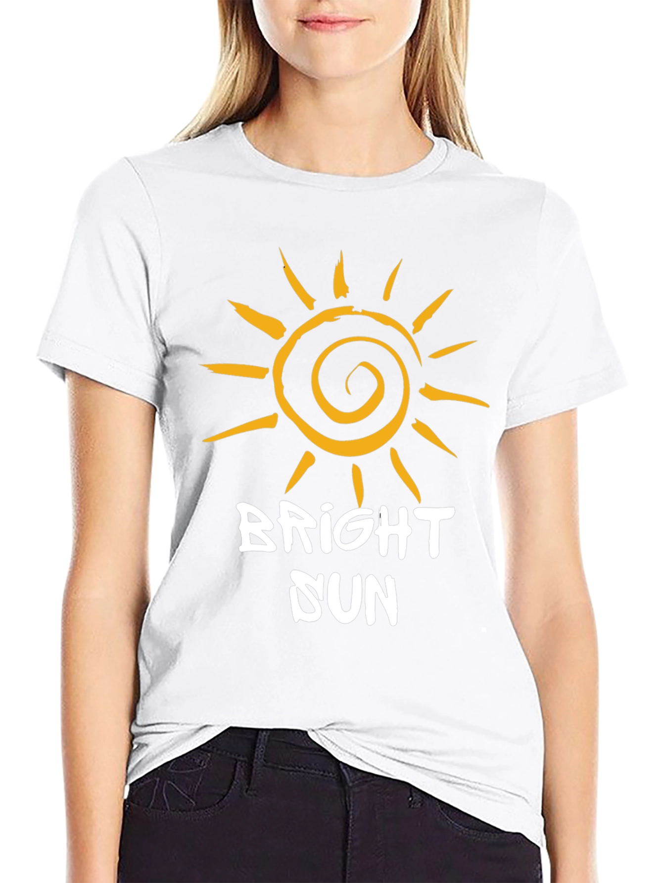 Bright Sun Graphic T-Shirt - Black Cotton Tee