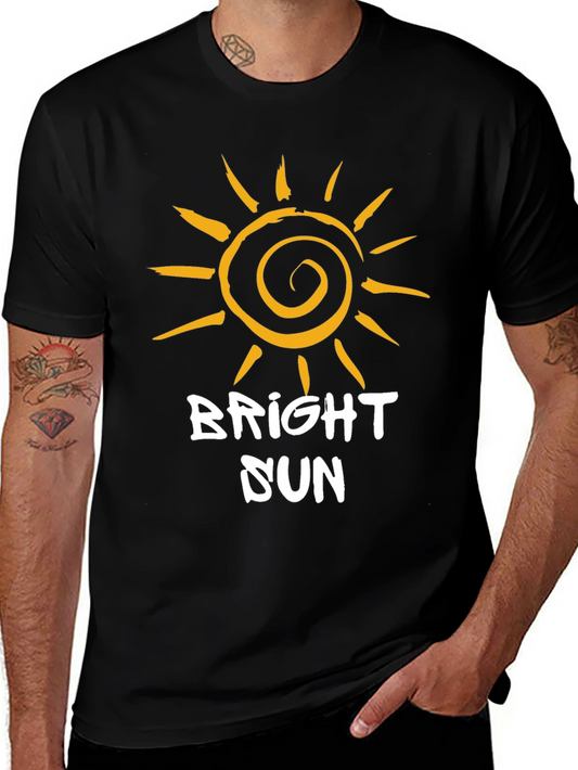 Bright Sun Graphic T-Shirt - Black Cotton Tee