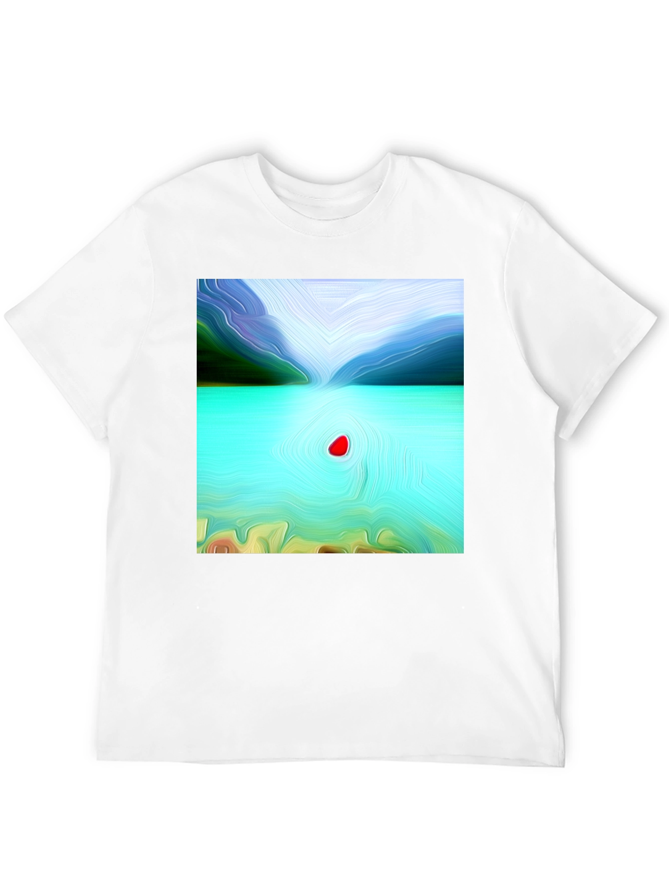 Abstract Lake Graphic T-Shirt