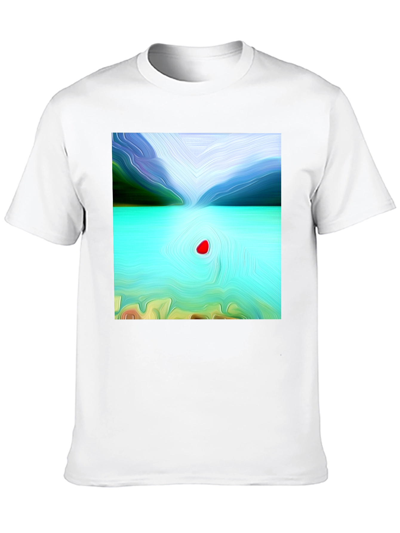 Abstract Lake Graphic T-Shirt