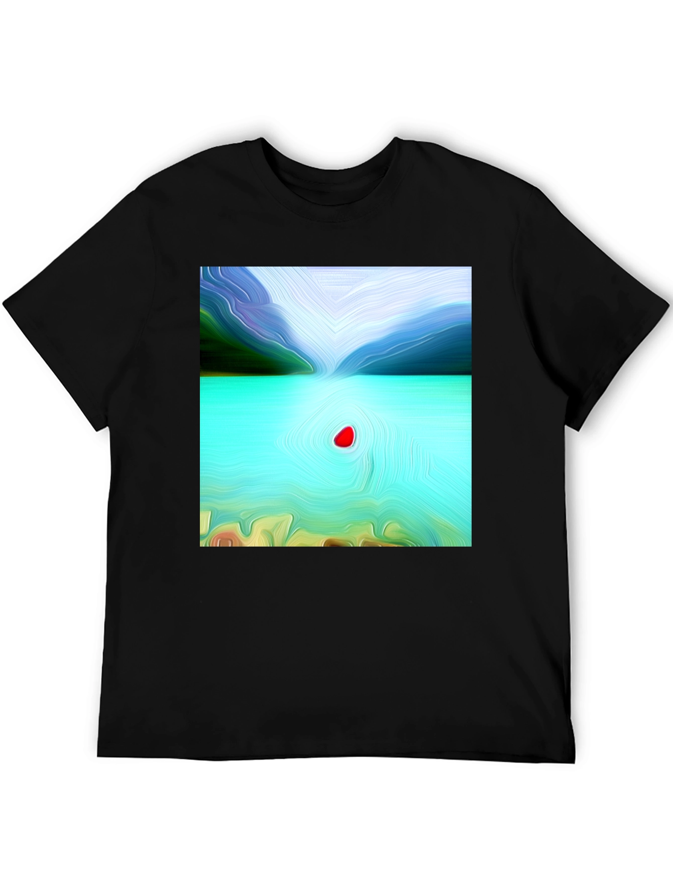 Abstract Lake Graphic T-Shirt