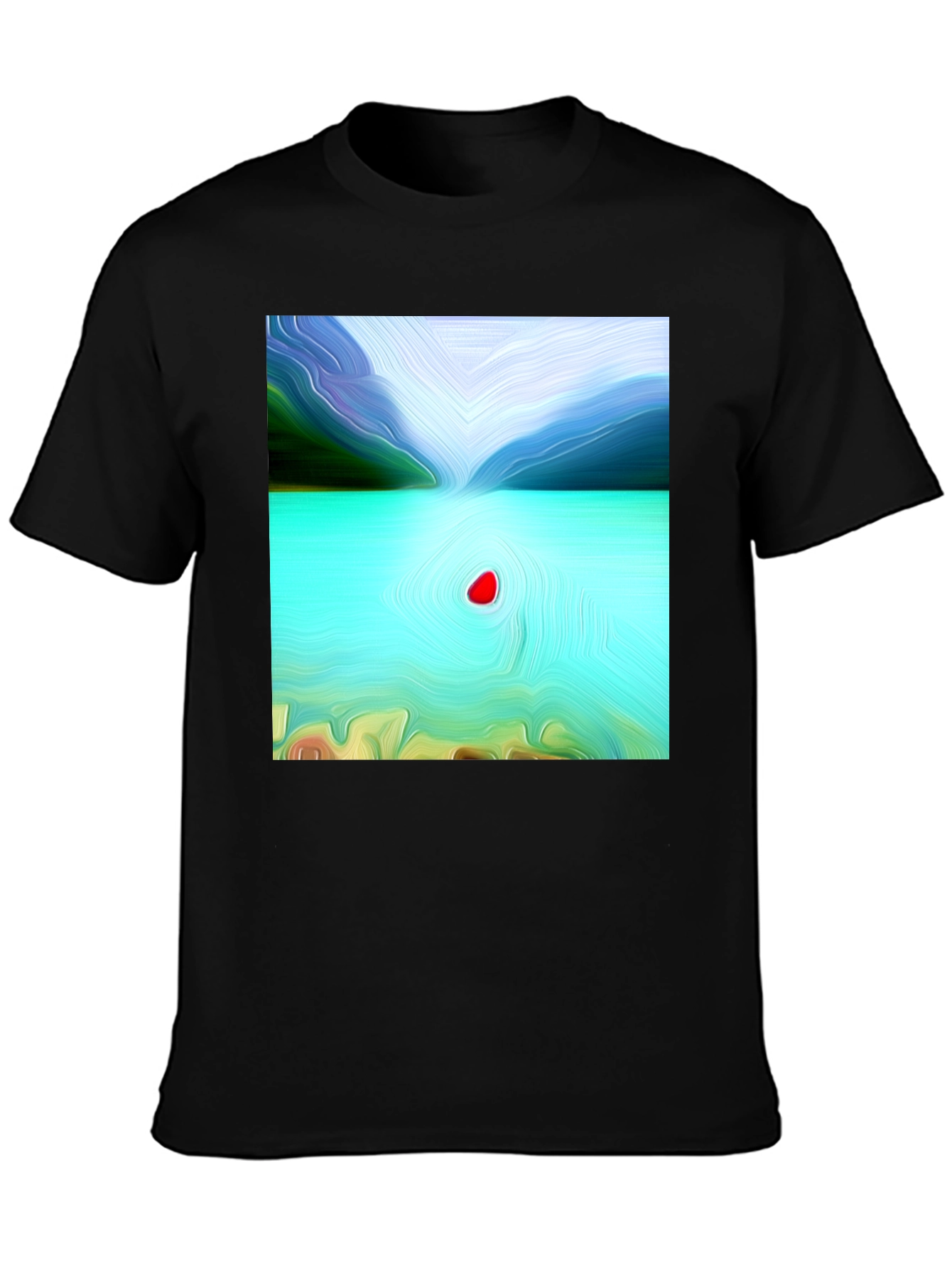 Abstract Lake Graphic T-Shirt