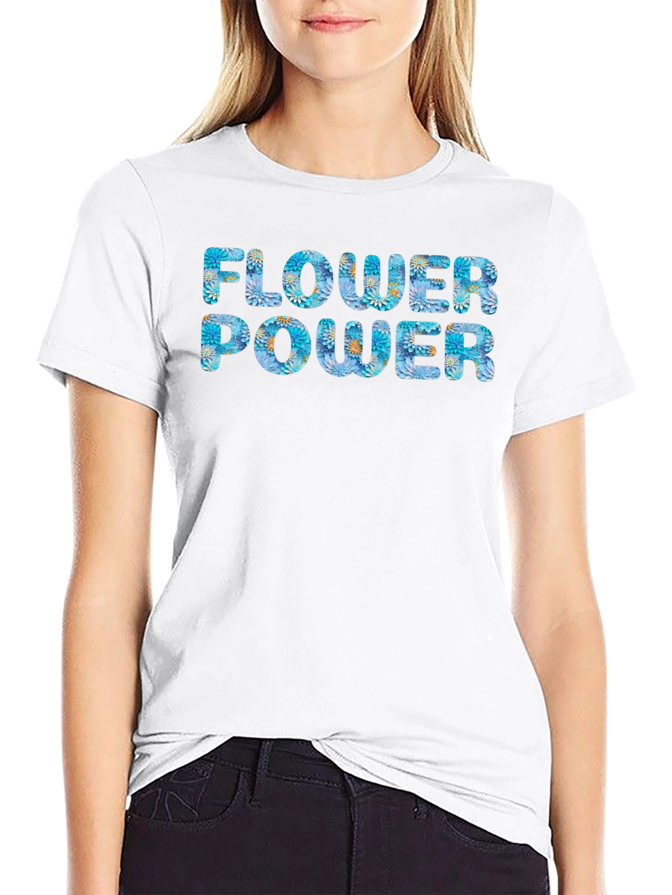 Flower Power Graphic Tee - Relaxed Fit