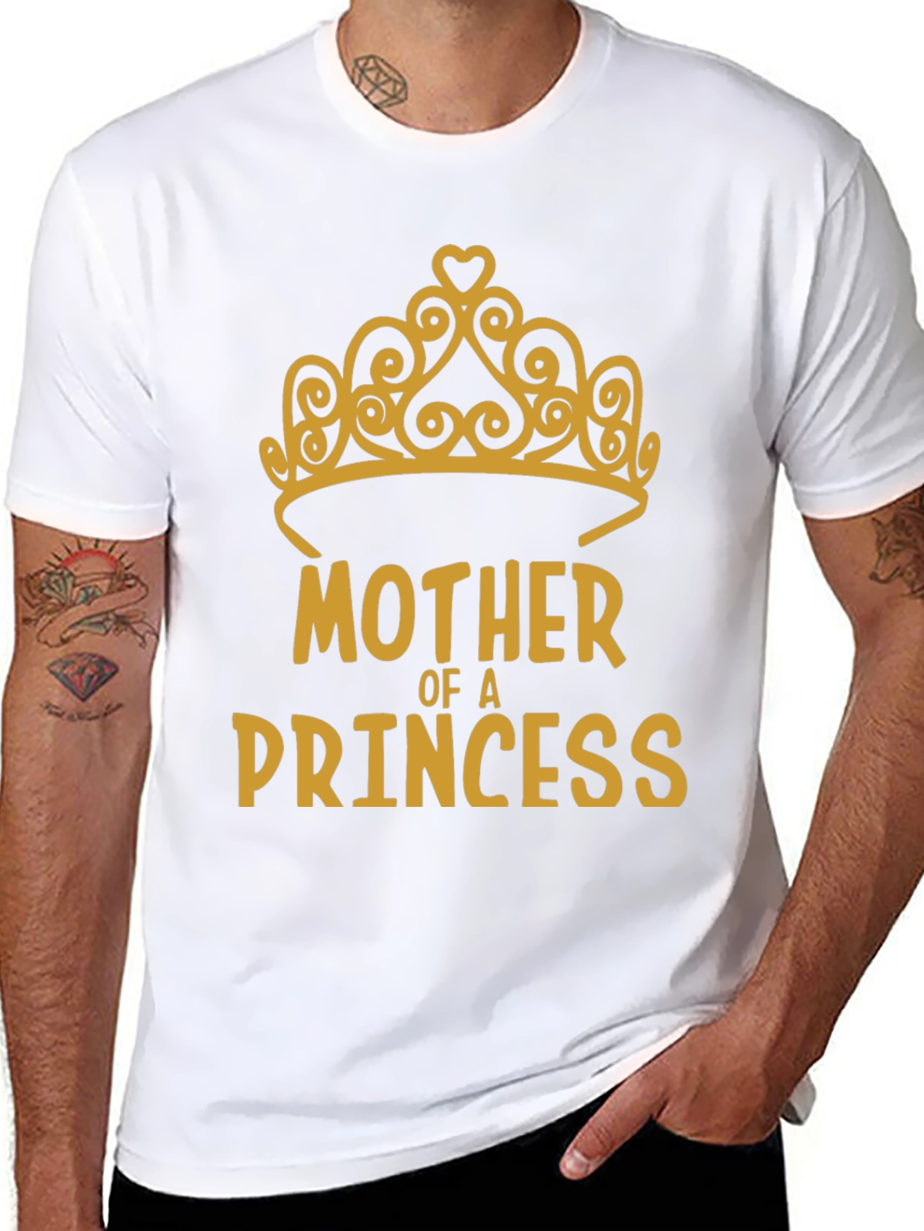 Mother of a Princess Tee - Gold Design