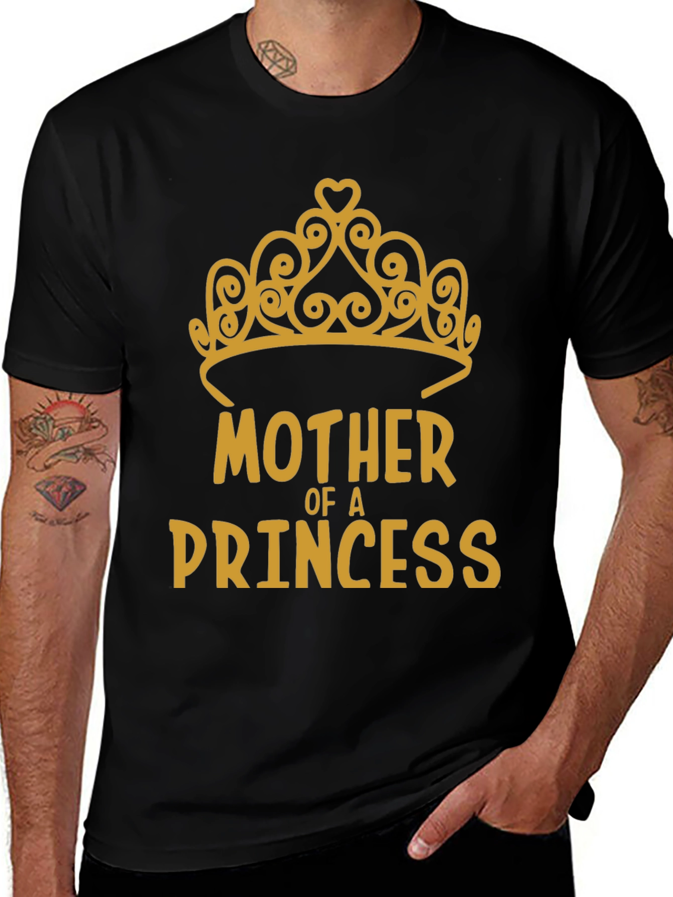 Mother of a Princess Tee - Gold Design