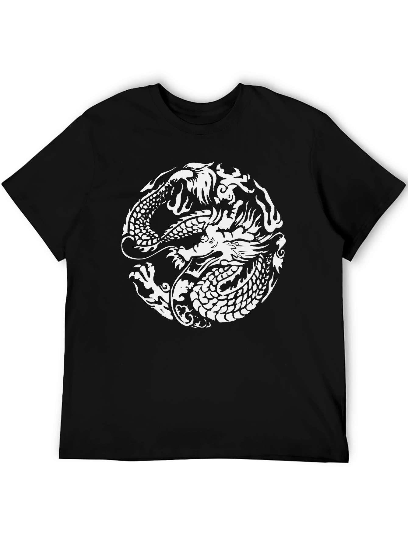 Dragon Circle Graphic Tee - Black