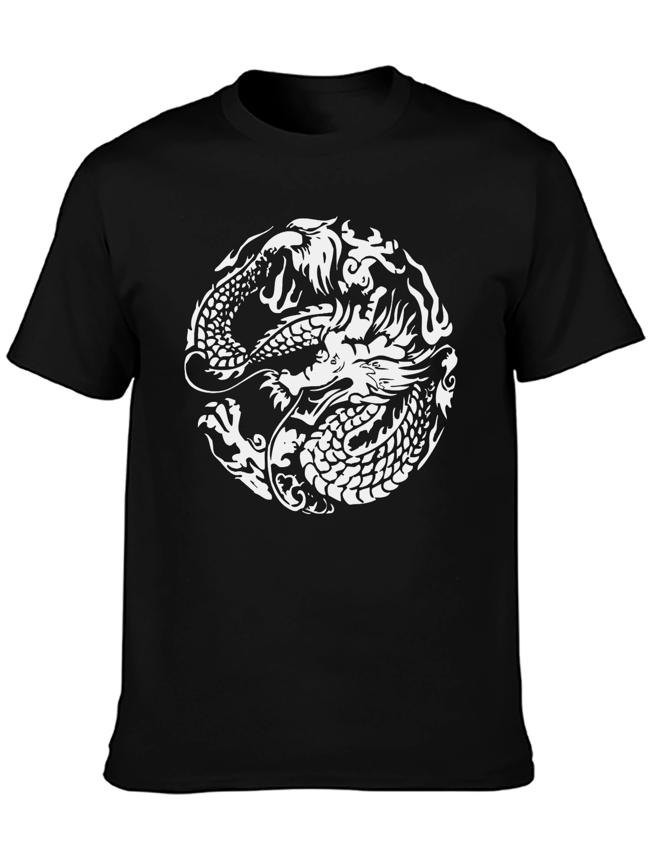 Dragon Circle Graphic Tee - Black