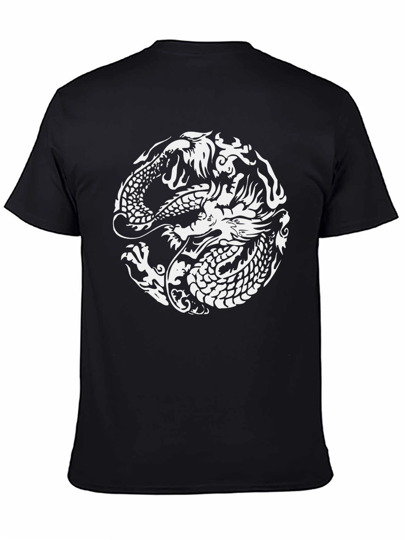 Dragon Circle Graphic Tee - Black