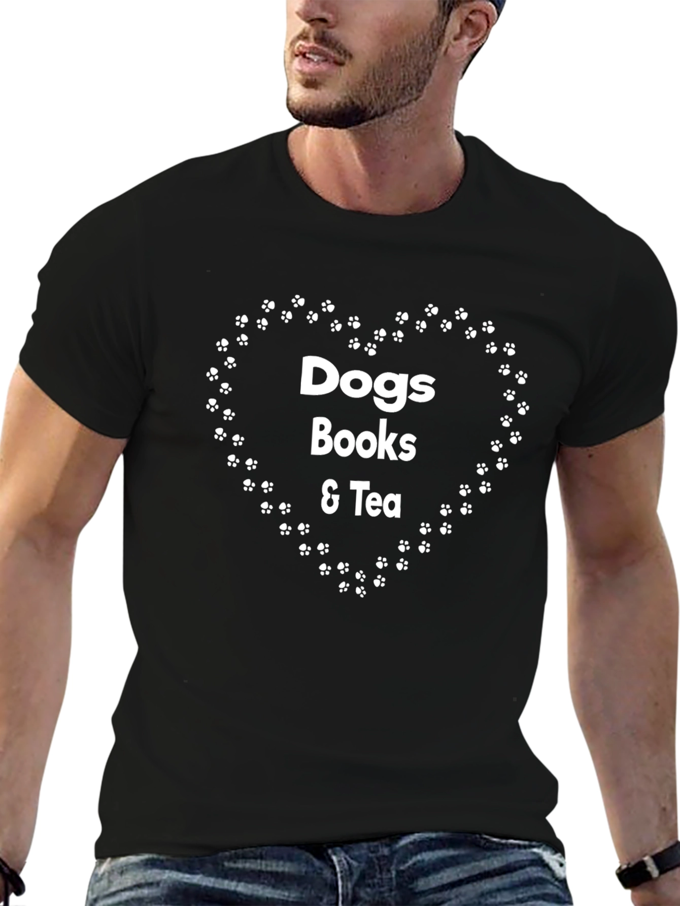 Dogs Books & Tea Graphic Tee