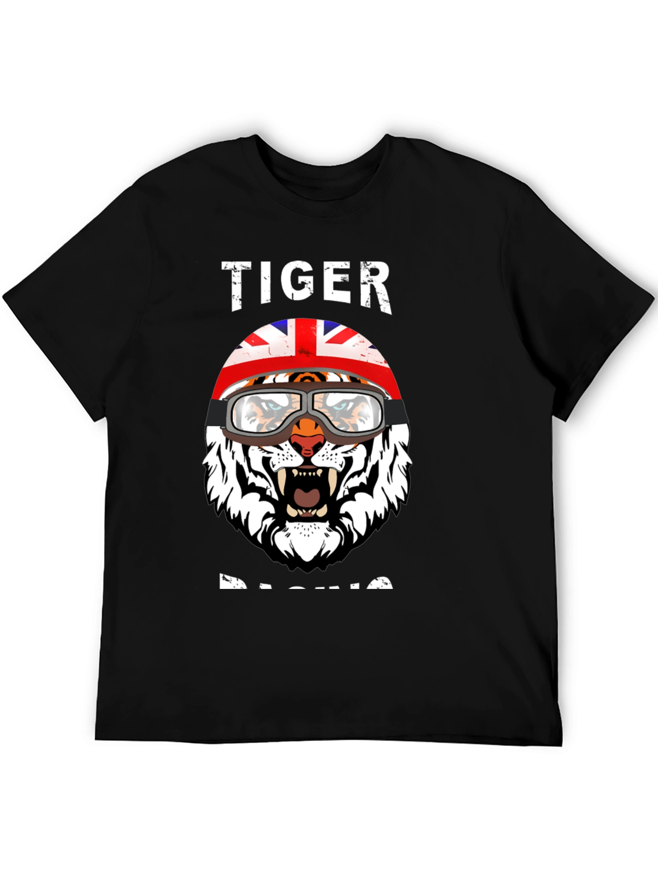 Tiger Racing Graphic Tee - UK Flag Helmet
