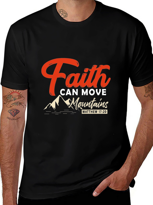 Faith Can Move Mountains Black T-Shirt