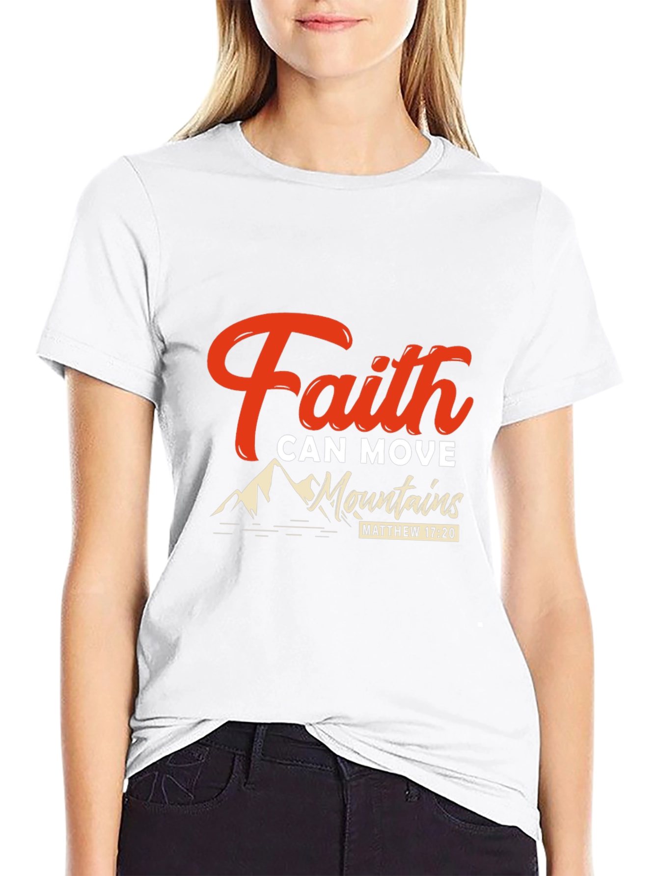 Faith Can Move Mountains Black T-Shirt