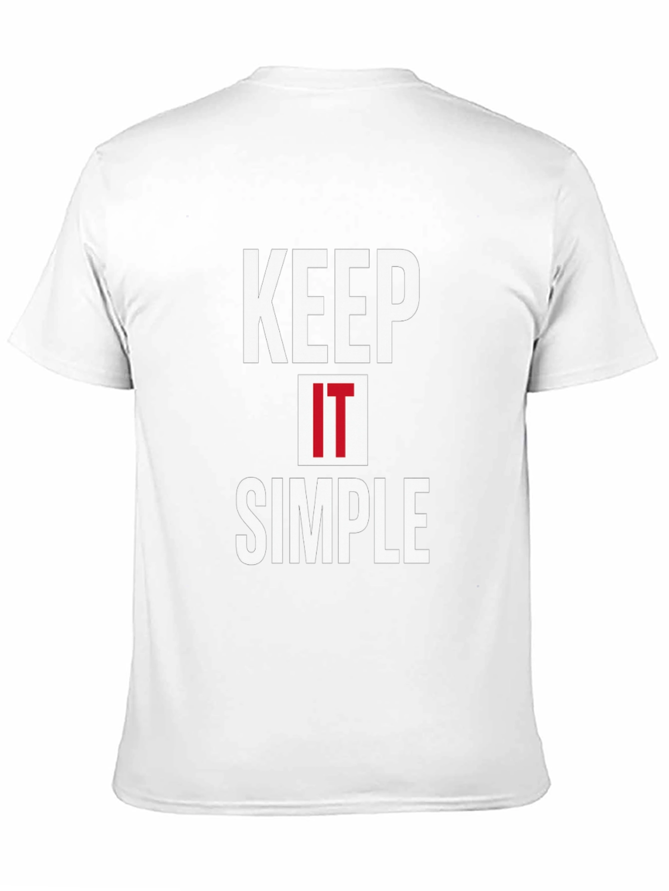 Keep It Simple Black Graphic Tee for Men