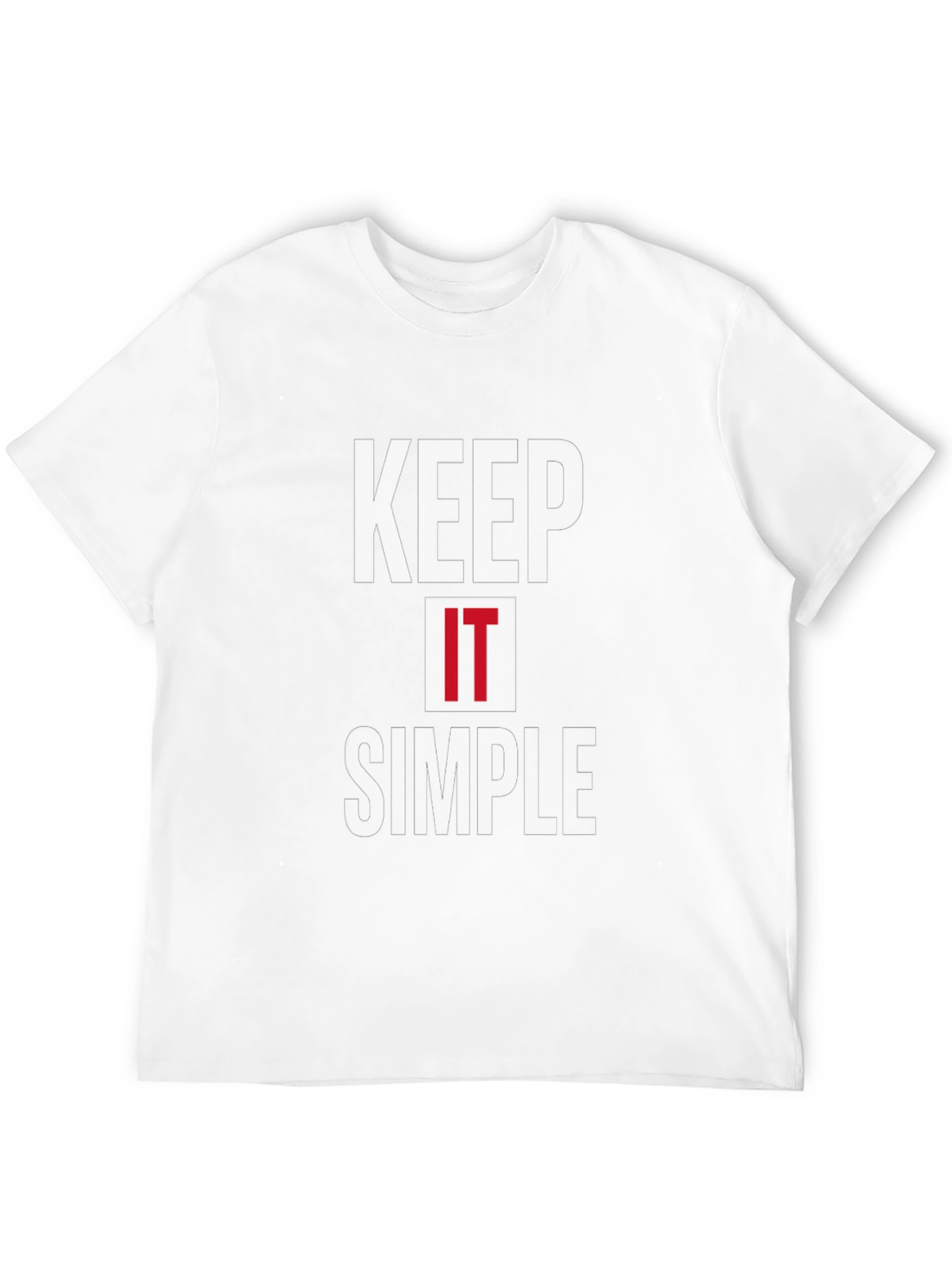 Keep It Simple Black Graphic Tee for Men