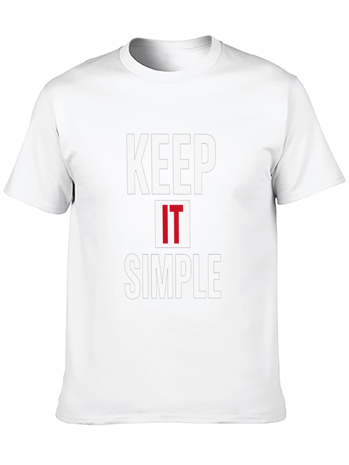 Keep It Simple Black Graphic Tee for Men