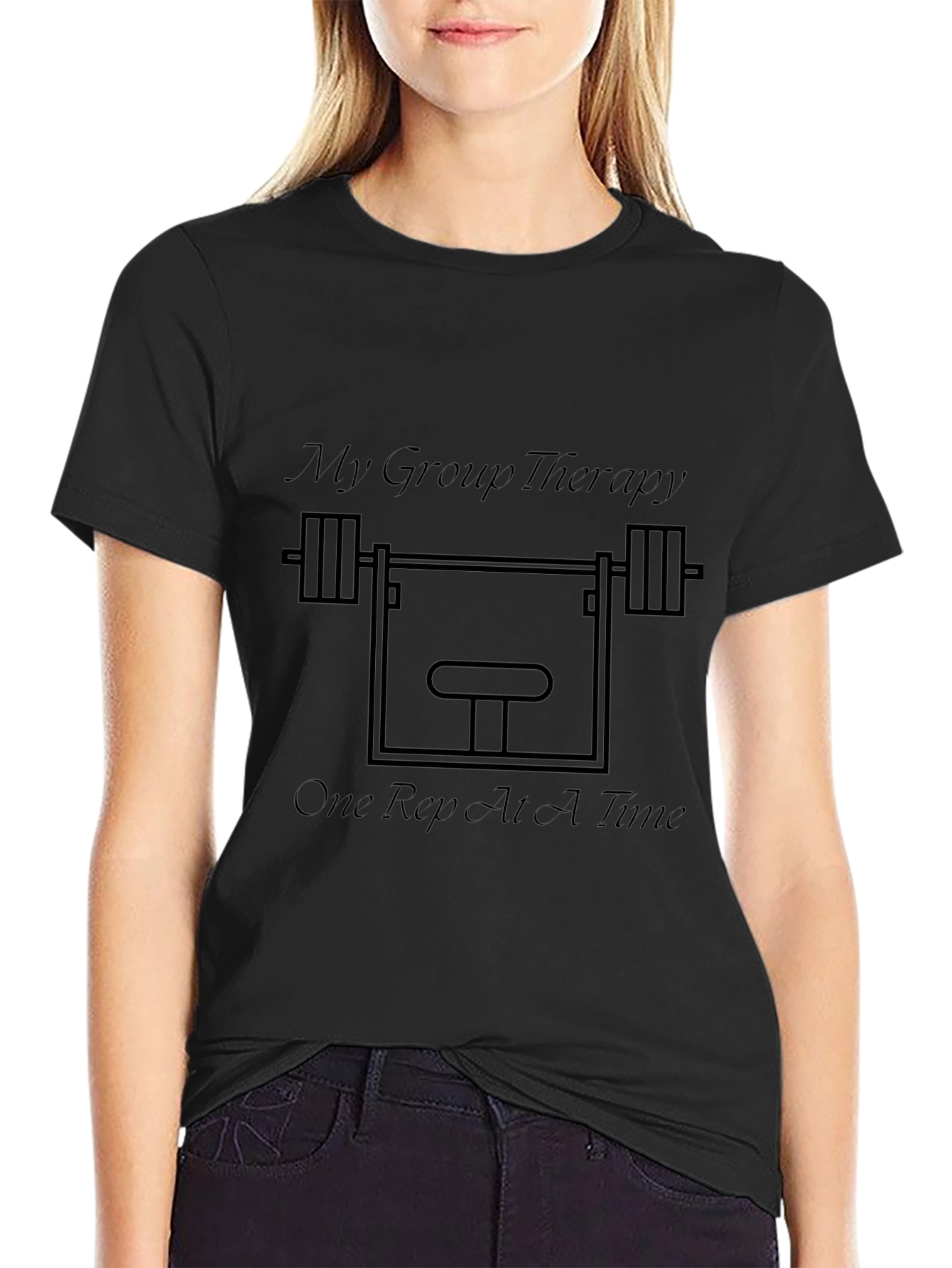 My Group Therapy Weightlifting Black T-Shirt