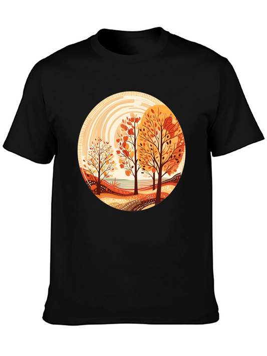 Autumn Trees Graphic Tee - Round Design
