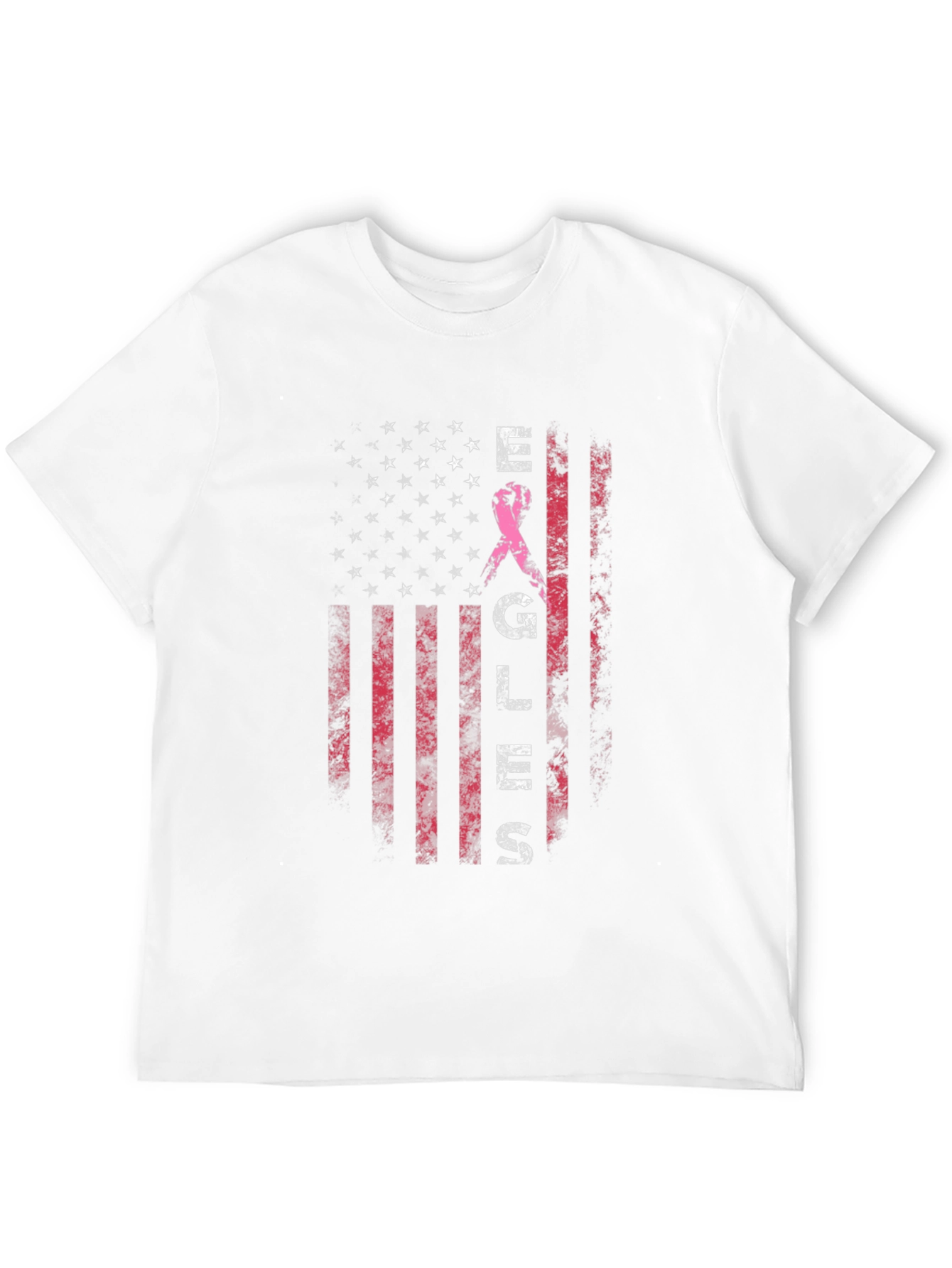 Breast Cancer Awareness US Flag T-Shirt