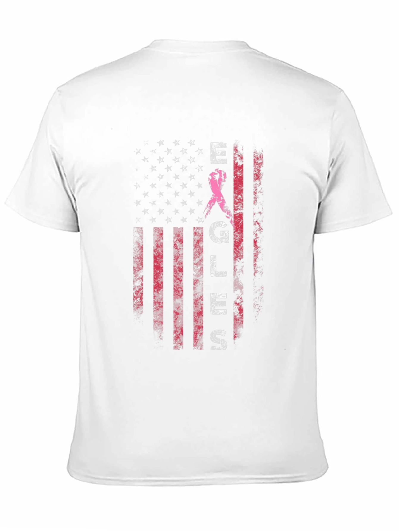 Breast Cancer Awareness US Flag T-Shirt