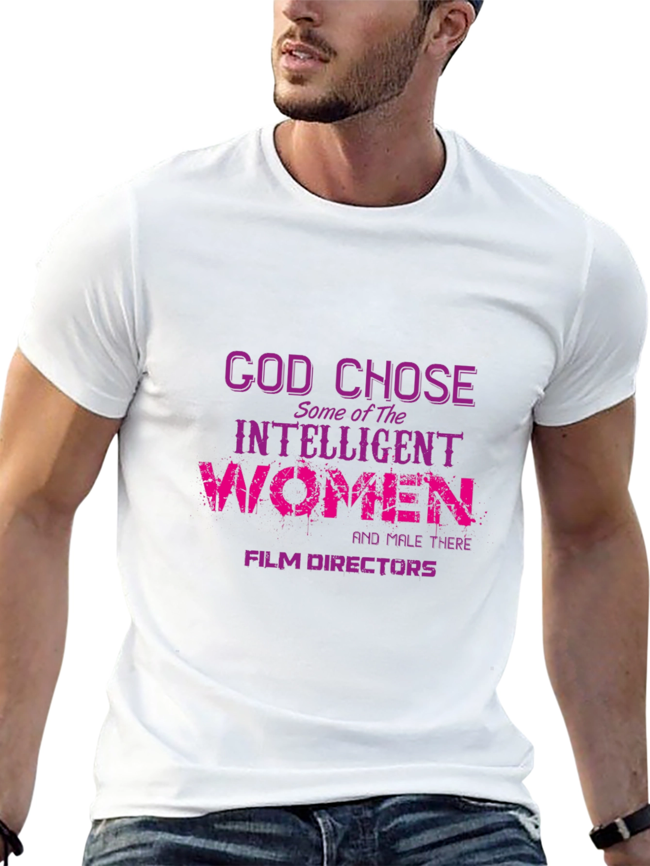 God Chose Intelligent Women Film Director T-Shirt