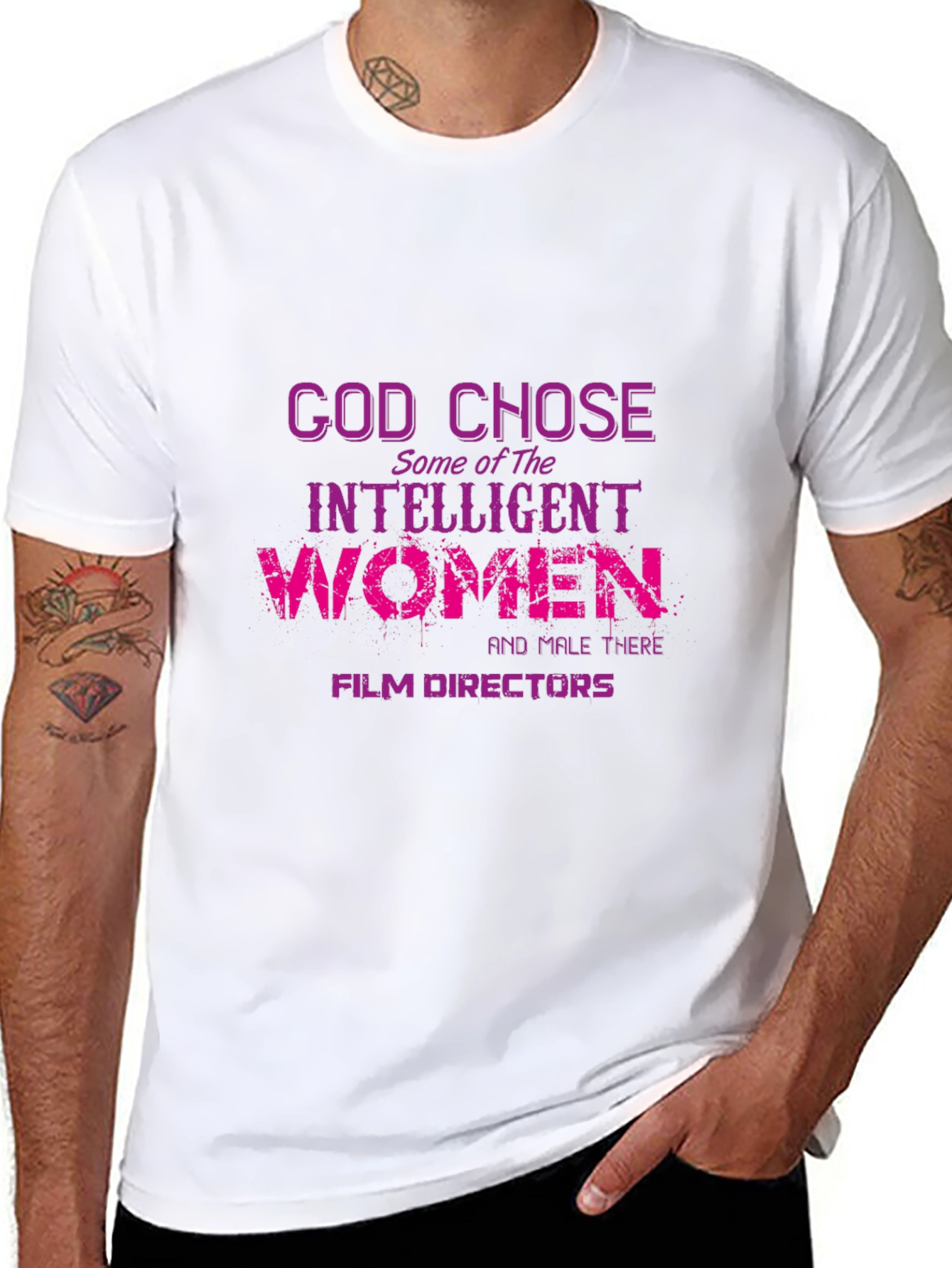 God Chose Intelligent Women Film Director T-Shirt