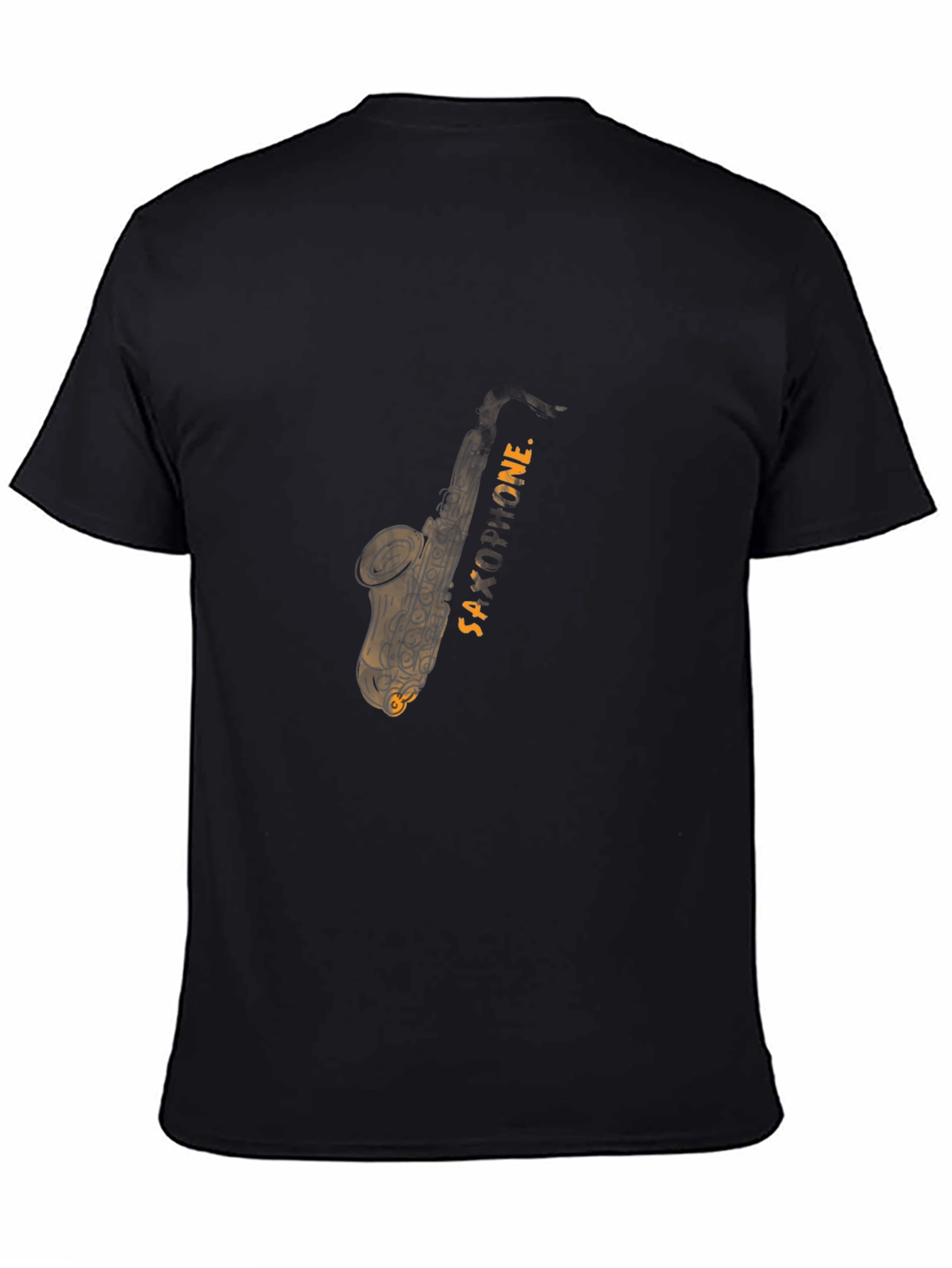Saxophone Graphic Tee - Mens Black T-Shirt