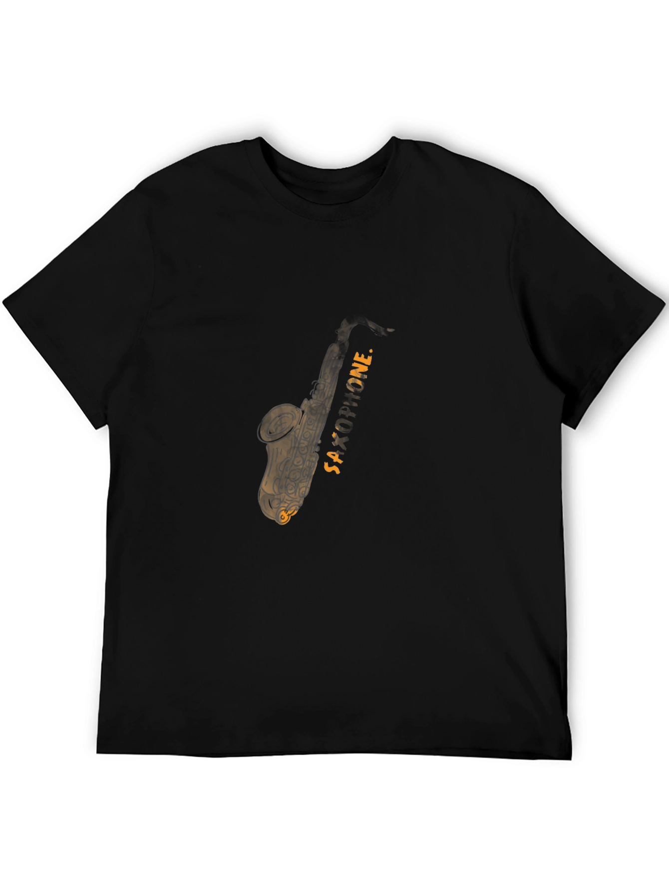 Saxophone Graphic Tee - Mens Black T-Shirt
