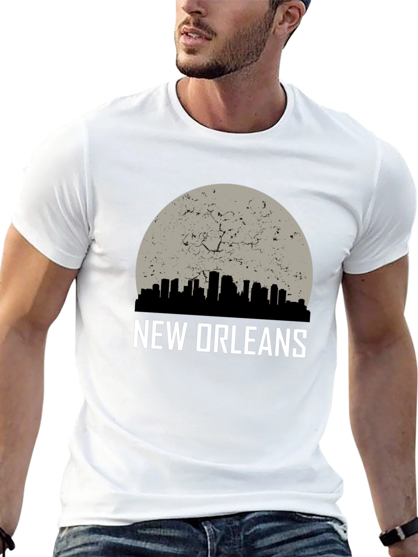 New Orleans Skyline Graphic Tee - Black