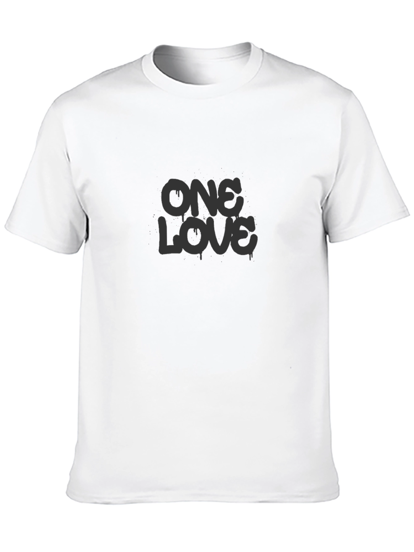 One Love Graphic Tee - Soft Black T-Shirt