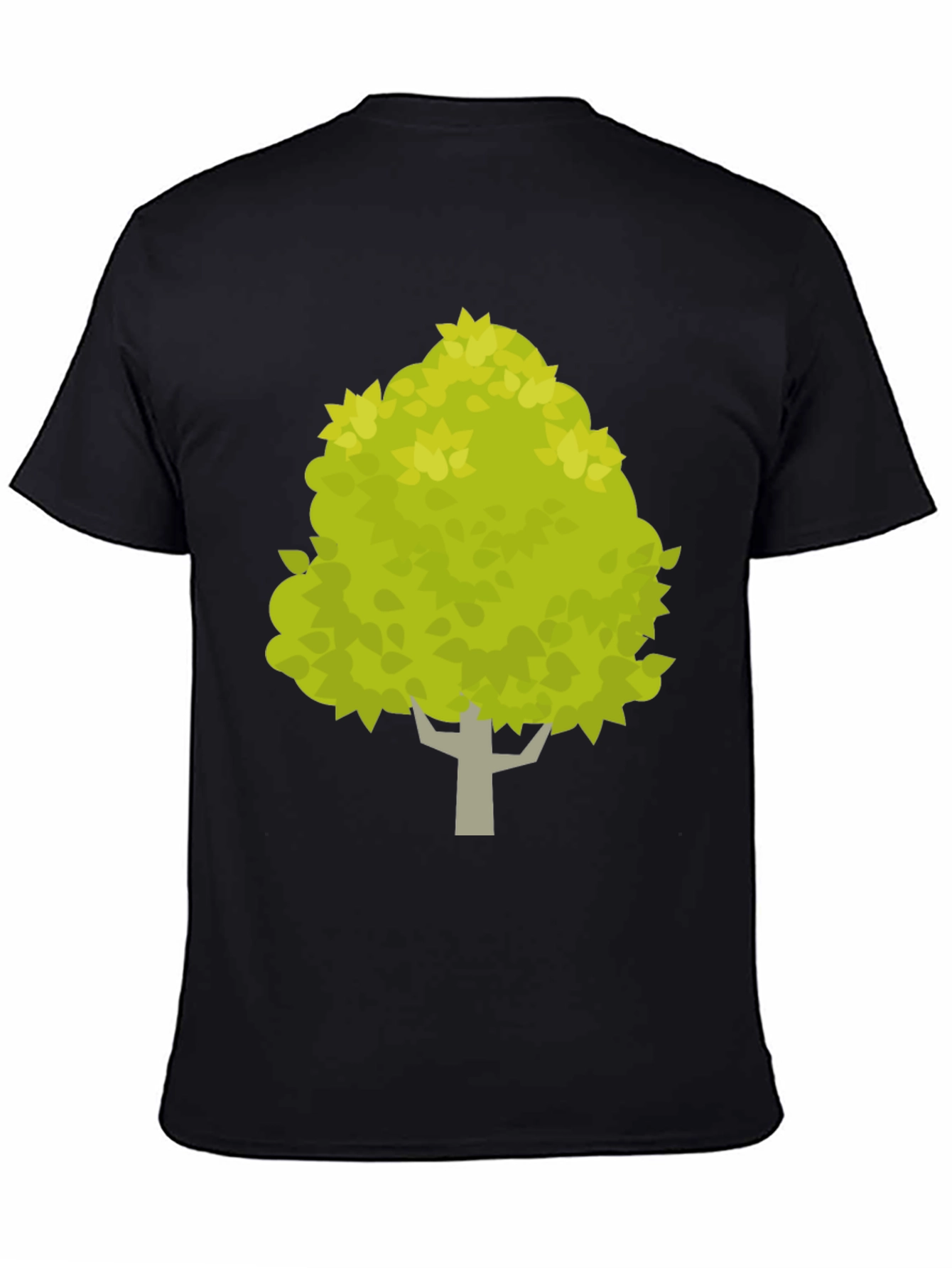 Nature Tree Graphic Tee - Black Short Sleeve