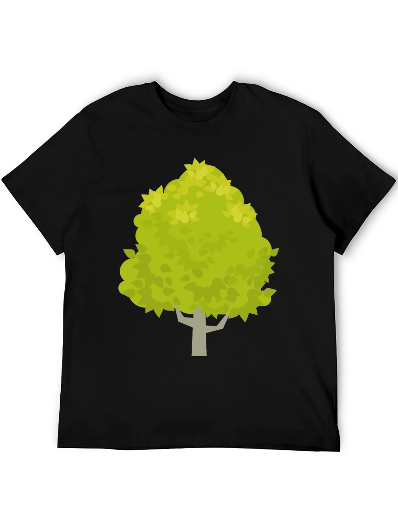 Nature Tree Graphic Tee - Black Short Sleeve