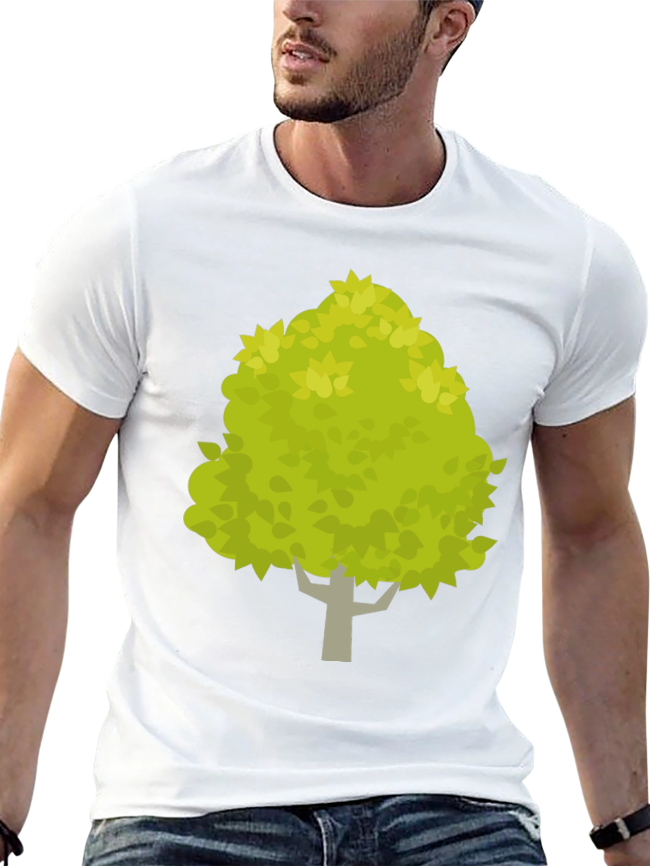 Nature Tree Graphic Tee - Black Short Sleeve