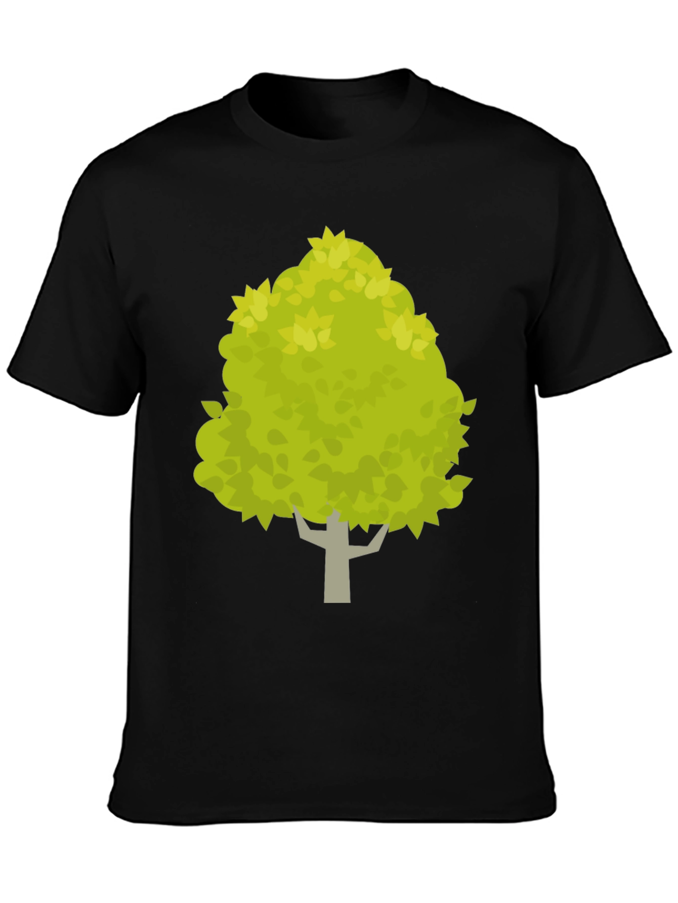 Nature Tree Graphic Tee - Black Short Sleeve
