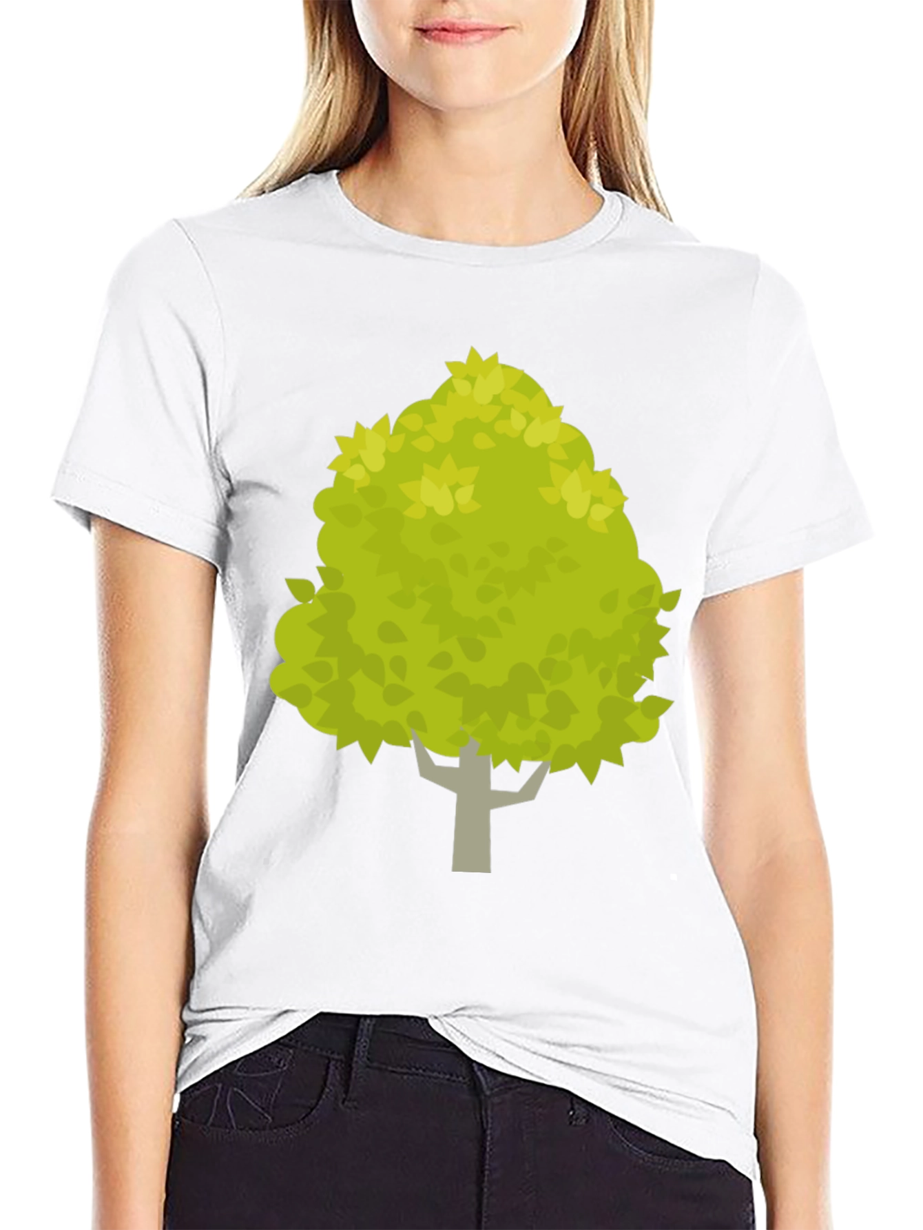 Nature Tree Graphic Tee - Black Short Sleeve