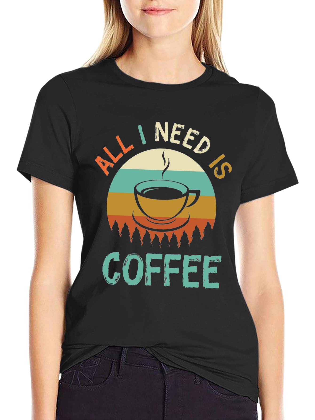 All I Need Is Coffee Retro Graphic Tee