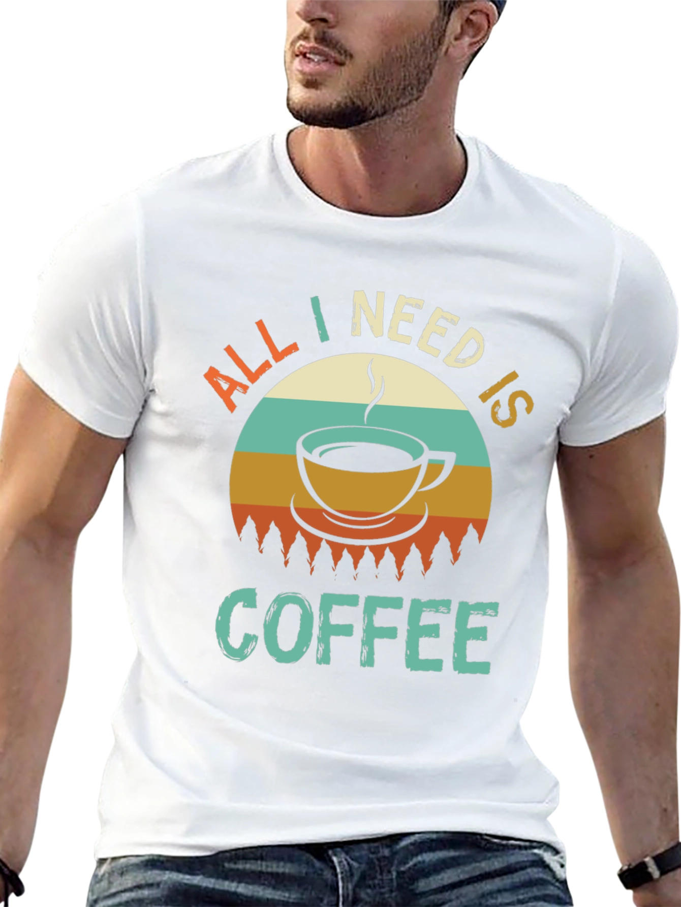 All I Need Is Coffee Retro Graphic Tee