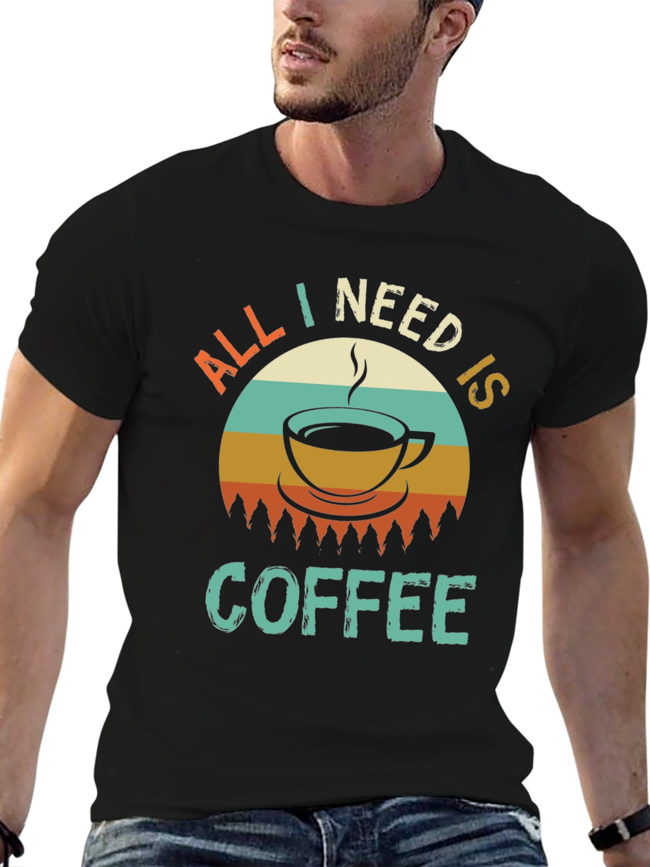 All I Need Is Coffee Retro Graphic Tee