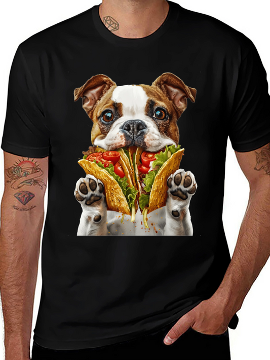 Dog Eating Tacos Graphic Tee