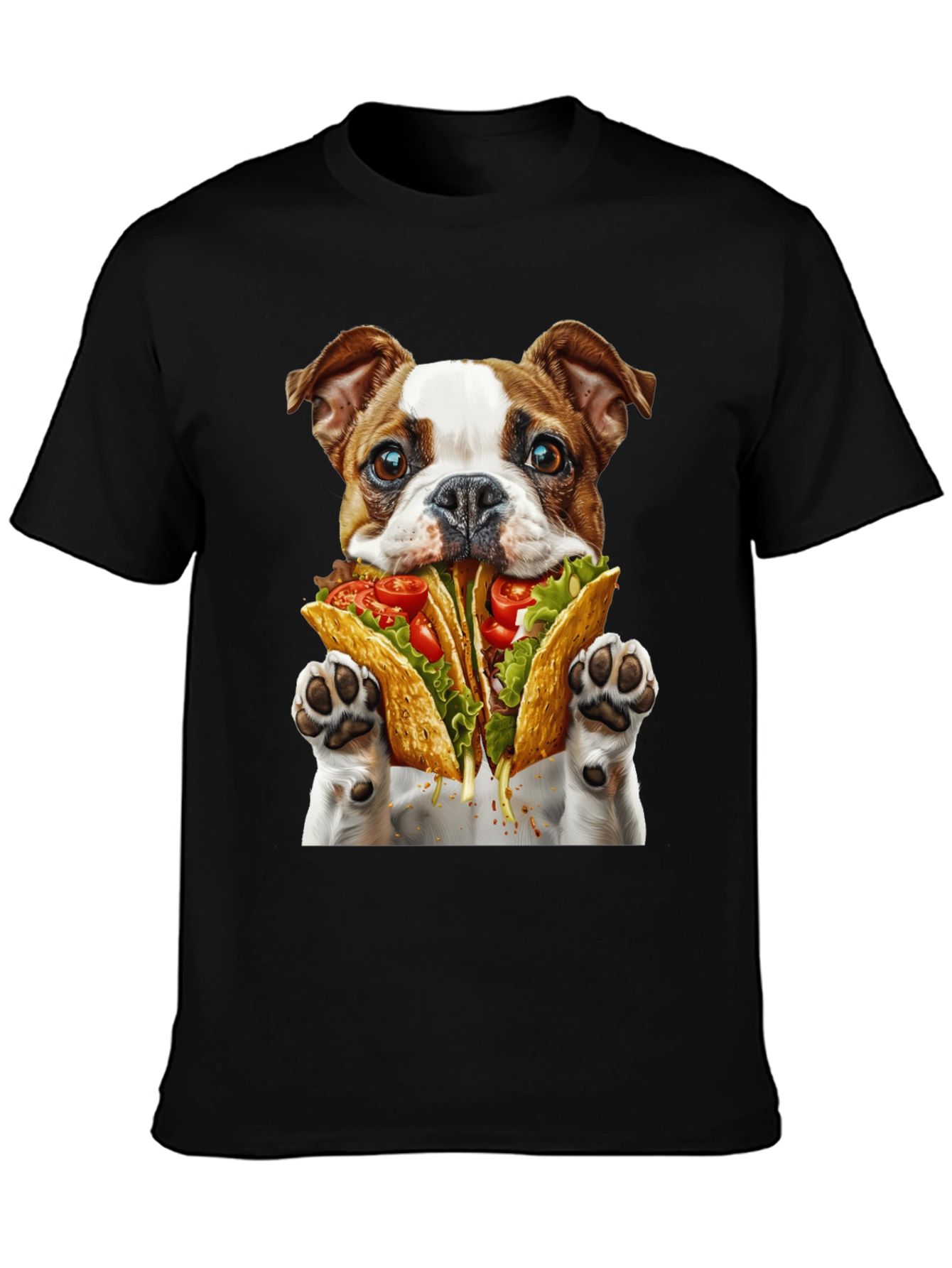 Dog Eating Tacos Graphic Tee