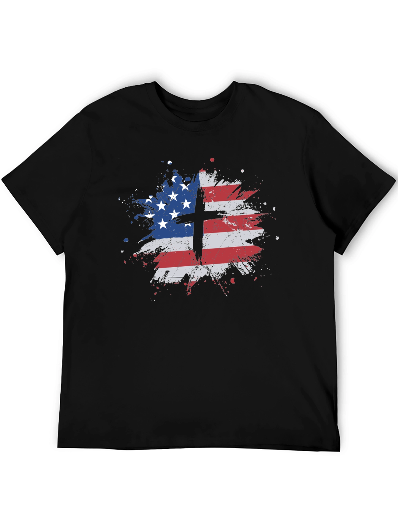 Patriotic Cross USA Flag T-Shirt