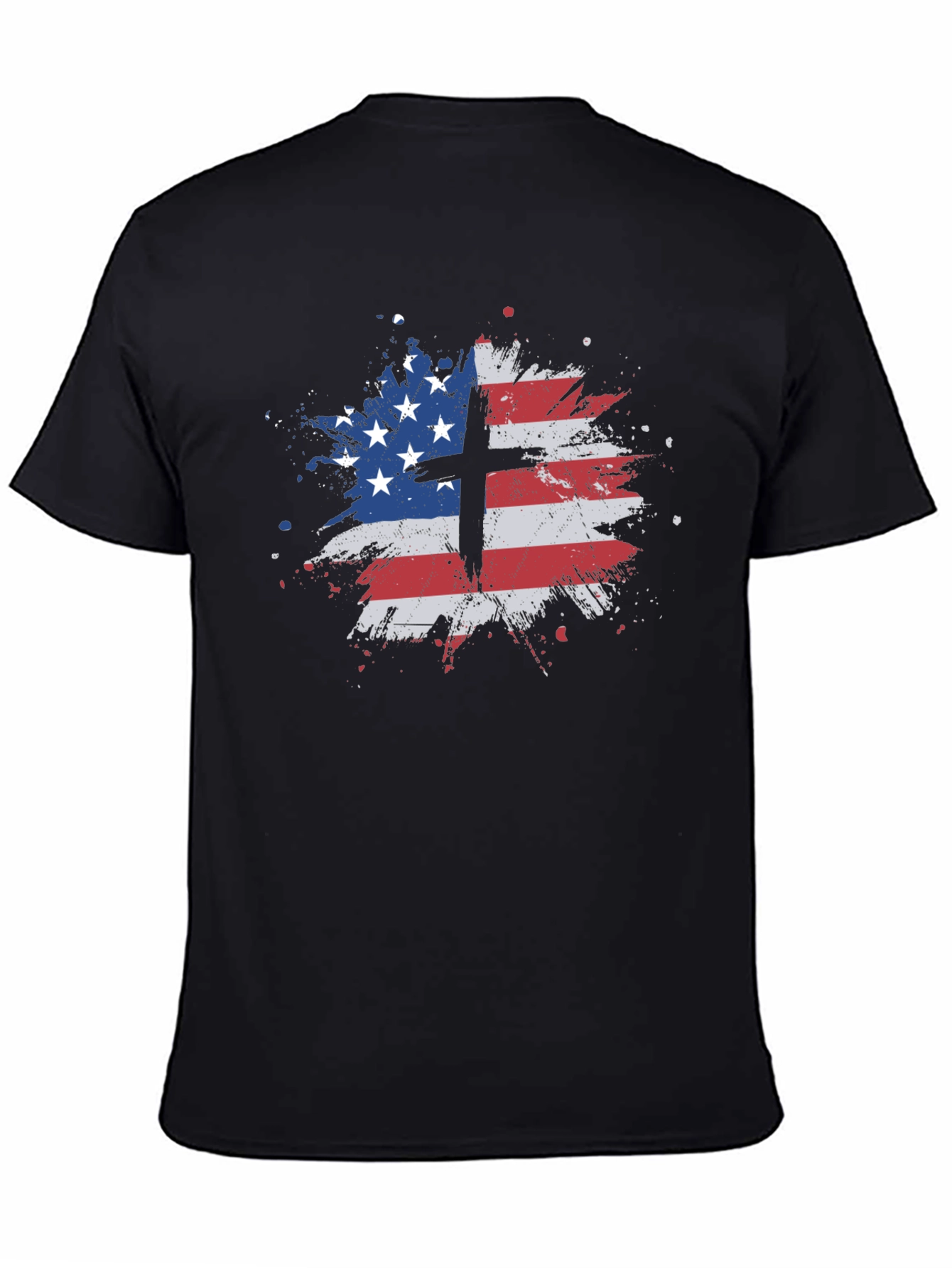 Patriotic Cross USA Flag T-Shirt